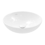 Lavoar rotund de blat Villeroy&Boch Loop&Friends Slim, 42x42x12 cm, alb - imagine 2