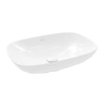 Lavoar dreptunghiular de blat Villeroy&Boch Loop&Friends Slim, 62x42x12 cm, alb - imagine 2
