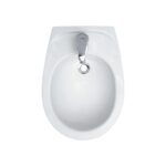 Bideu suspendat Cersanit Terra, 37 cm, alb - imagine 3