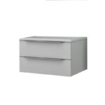 Set mobilier suspendat și lavoar Kolpasan Tara, 91 cm, alb mat
