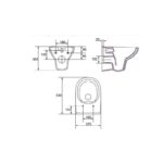 Set vas WC suspendat Cersanit City, rimless, cu capac Soft-Close si Easy Off inclus - imagine 2