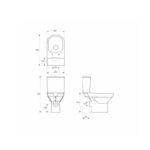 Set vas WC stativ Cersanit City New, Rimless, cu rezervor si capac Soft-Close inclus - imagine 2