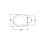 Capac WC Cersanit Terra, slim, duroplast cu Soft-Close si Easy Off - imagine 2