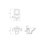 Set vas WC Cersanit Como New, suspendat, rimless cu capac Soft-Close si Easy Off, slim - imagine 2