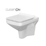 Set vas WC Cersanit Como New, suspendat, rimless cu capac Soft-Close si Easy Off, slim