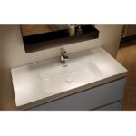Baza mobilier suspendat Cersanit Crea, cu doua sertare, 80 cm, gri mat - imagine 4