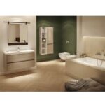 Baza mobilier suspendat Cersanit Crea, cu doua sertare, 80 cm, stejar - imagine 5