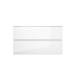Baza mobilier suspendat Cersanit Crea, cu doua sertare, 100 cm, alb lucios - imagine 6