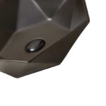 Lavoar pe blat Fluminia Black Diamond, 49x49 cm, negru - imagine 3