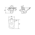 Set vas WC suspendat Cersanit Carina Clean On, cu capac soft close si easy off, slim - imagine 2