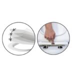 Capac WC Cersanit Easy cu Soft-Close si Easy Off, alb - imagine 3
