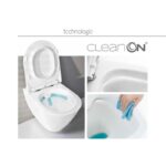Capac WC Cersanit Easy cu Soft-Close si Easy Off, alb - imagine 5