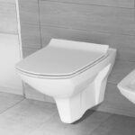 Set vas WC suspendat Cersanit Carina Clean On, cu capac soft close si easy off, slim - imagine 3