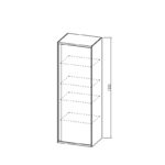 Dulap înalt suspendat Kolpasan Pandora, 130 cm, black stone - imagine 4