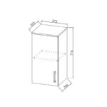 Dulap suspendat Kolpasan Evelin, 70cm, alb - imagine 2