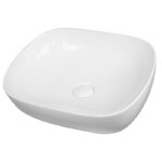 Lavoar pe blat Fluminia Crius White, dreptunghiular 45.5x32 cm, alb