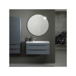 Set mobilier suspendat și lavoar, Kolpasan Malaya, 101 cm, gri închis