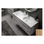 Set mobilier suspendat și lavoar, Kolpasan Malaya, 141 cm, stejar natur