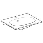 Lavoar incastrat Geberit Acanto, 60 cm cu montaj pe mobilier, culoare alb - imagine 5