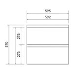 Baza mobilier suspendat Cersanit Moduo Slim, pentru lavoar incastrabil, 60 cm, alb - imagine 3