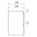 Baza mobilier suspendat Cersanit Moduo Slim, pentru lavoar incastrabil, 60 cm, alb - imagine 2