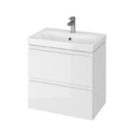 Baza mobilier suspendat Cersanit Moduo Slim, pentru lavoar incastrabil, 60 cm, alb