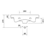 Lavoar slim pentru mobilier Cersanit Moduo, 60x38 cm, alb - imagine 4