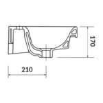 Lavoar slim pentru mobilier Cersanit Moduo, 60x38 cm, alb - imagine 3