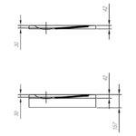 Cadita de dus semirotunda Kolpasan Evelin R80, pentru inzidire, 80x80x4.2 cm, acril - imagine 2