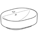 Lavoar pe blat Geberit VariForm, oval, 40x50 cm, alb - imagine 5