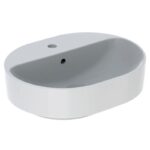 Lavoar pe blat Geberit VariForm, oval, 40x50 cm, alb