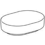 Lavoar pe blat Geberit VariForm, oval, 40x55 cm, alb - imagine 5