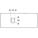 Mobilier suspendat Geberit VariForm, pentru lavoar pe blat, 135 cm, nuc american închis - imagine 4