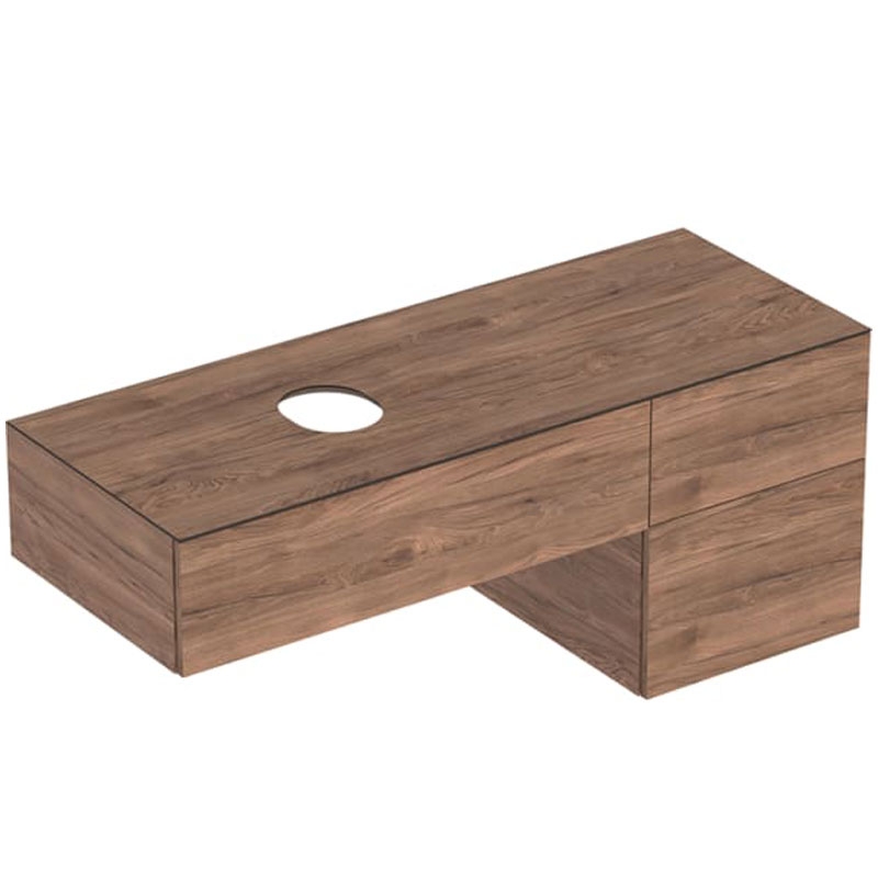 112007_mobilier_suspendat_geberit_variform_135cm_nuc Mobilier suspendat Geberit VariForm, pentru lavoar pe blat, 135 cm, nuc american închis - imagine 1