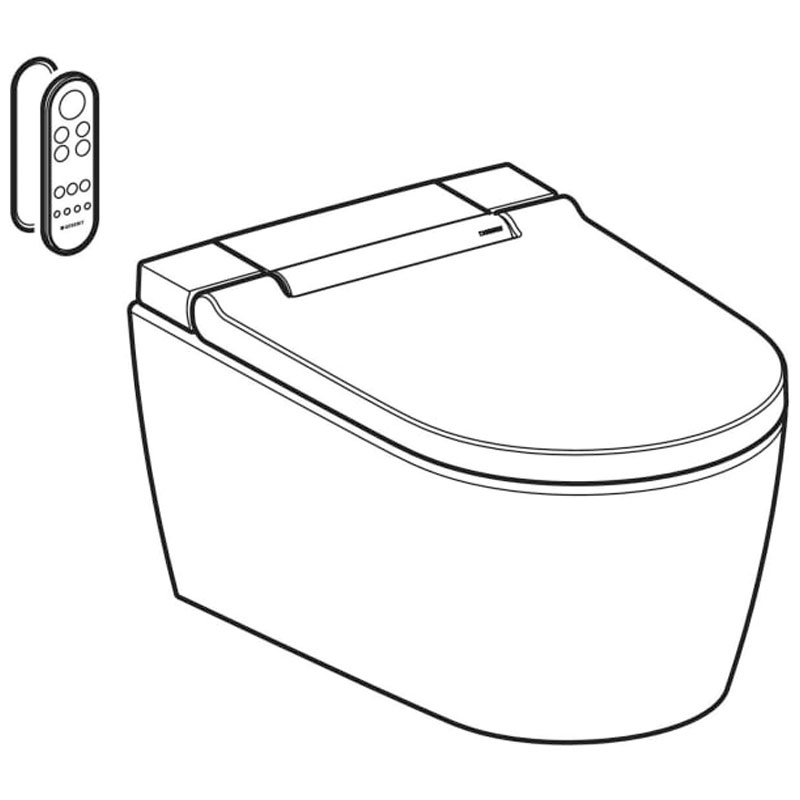 Set vas WC suspendat Geberit Aquaclean Sela, cu capac cu functie de bideu, alb - imagine 5