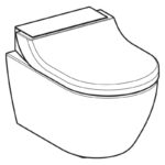 Set vas WC suspendat Geberit Aquaclean Tuma Classic, capac cu functie de bideu, alb - imagine 5