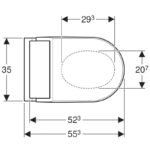 Set vas WC suspendat Geberit Aquaclean Tuma Classic, capac cu functie de bideu, alb - imagine 4