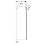 Dulap înalt suspendat, Geberit Smyle Square, 118 cm, nuc american închis - imagine 4
