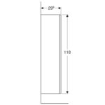 Dulap înalt suspendat, Geberit Smyle Square, 118 cm, nuc american închis - imagine 3