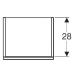 Dulap înalt suspendat, Geberit Smyle Square, 118 cm, nuc american închis - imagine 2