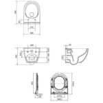 Set vas WC suspendat Cersanit Zen, rimless, cu capac soft close, alb - imagine 2