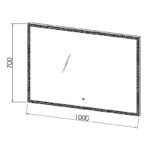 Oglindă dreptunghiulară Kolpasan Drava, cu iluminare LED, 100x70 cm - imagine 2