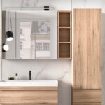 Dulap înalt cu ușa și sertare Kolpasan Naomi, înălțime 149,5 cm, natural wood - imagine 3
