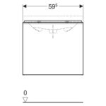 Mobilier suspendat Geberit Acanto, pentru lavoar, 60 cm, gri nisip/front sticlă - imagine 4