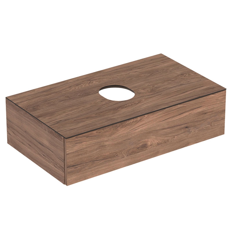 112232_mobilier_suspendat_geberit_variform_90cm_nuc_american Mobilier suspendat Geberit VariForm, pentru lavoar pe blat, 90 cm, nuc american închis - imagine 1