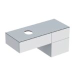 Mobilier suspendat Geberit VariForm, pentru lavoar pe blat, 120 cm, alb lucios