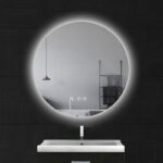 Oglinda Fluminia Calatrava Ambient, rotunda, diametru 80 cm, cu iluminare LED, 3 culori