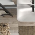 Set mobilier suspendat și lavoar, Kolpasan Vittoria, 100 cm, alb mat - imagine 4