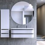 Set mobilier suspendat și lavoar, Kolpasan Vittoria, 120 cm, alb mat - imagine 5