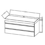 Set mobilier suspendat și lavoar Kolpasan Naomi, 100 cm, dark concrete - imagine 2